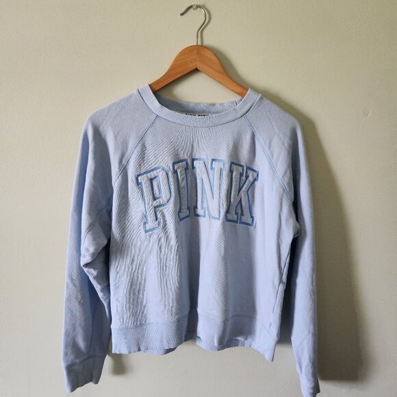 Light blue crew neck Pink brand - Picture 1 of 3